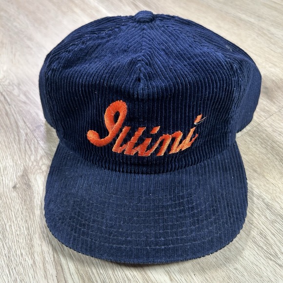 VTG Sports Specialties Illinois Fighting Illini Strapback Hat Blue Corduroy Cap